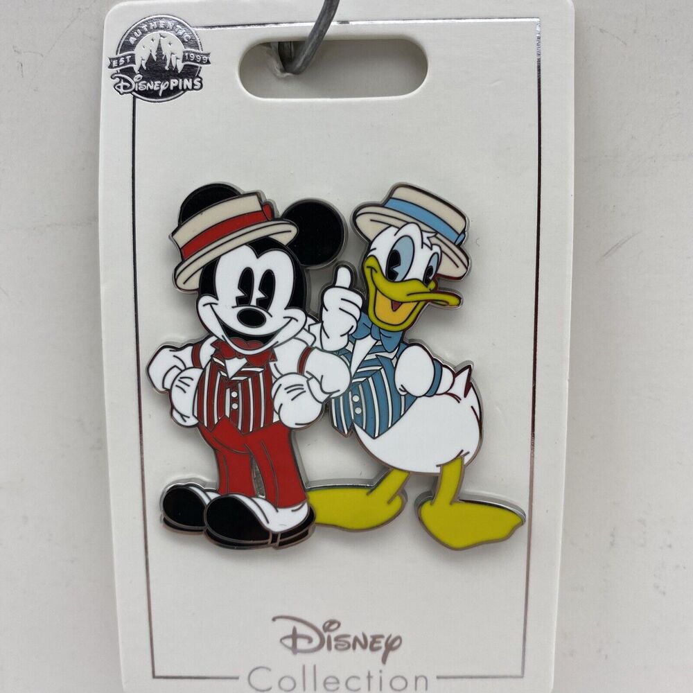 Disney Parks Pin Mickey Mouse & Donald Duck Main Street Classic Dapper Day